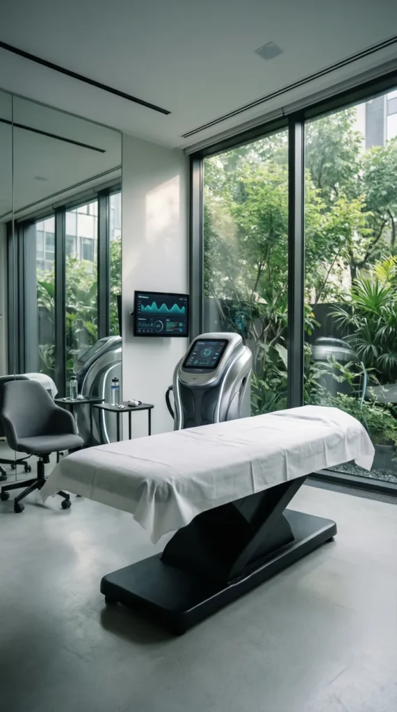 Body sculpting in West Vancouver at a luxury VIP medical spa featuring advanced non-invasive body contouring technology