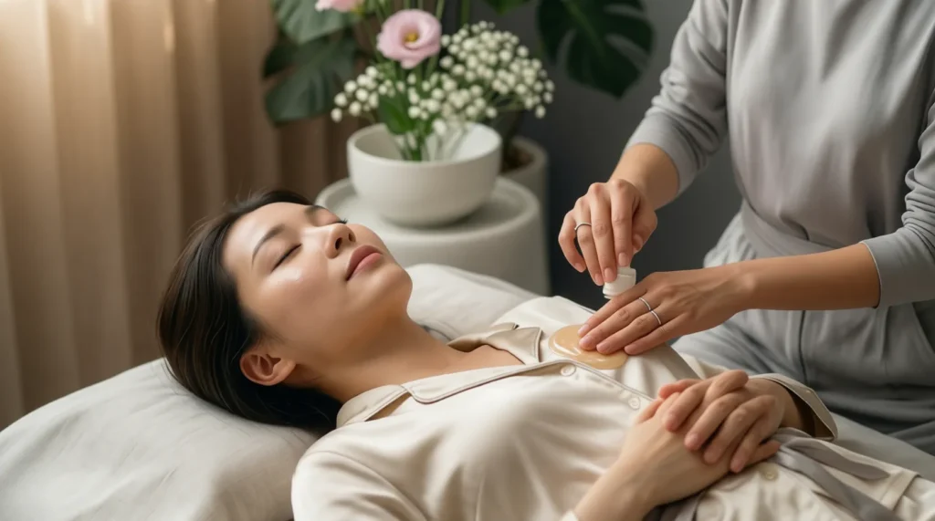 Facial spa treatment performed in a calm VIP spa environment for clients seeking professional skincare and relaxation